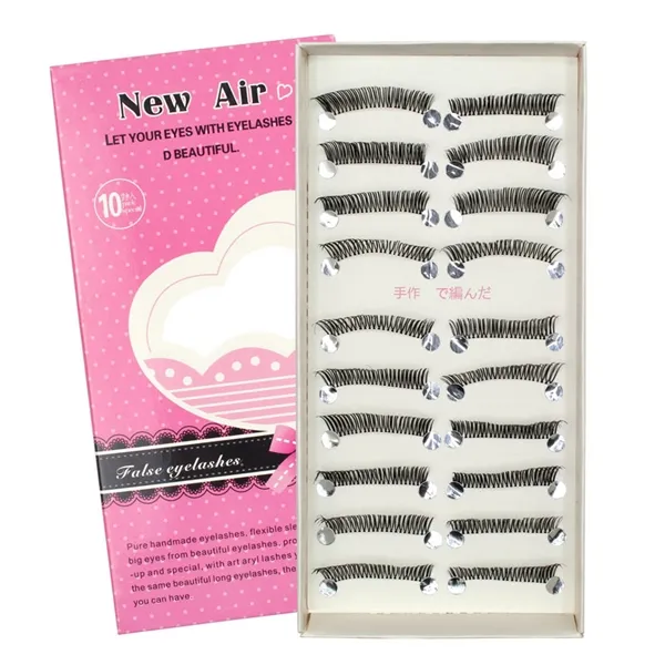 Caixa com 10 Pares de Cílios Postiços New Air - 107