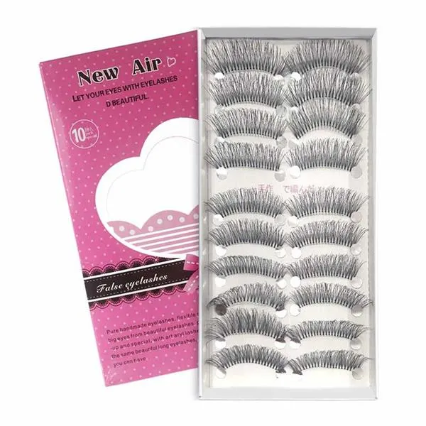 Caixa com 10 Pares de Cílios Postiços New Air -747L