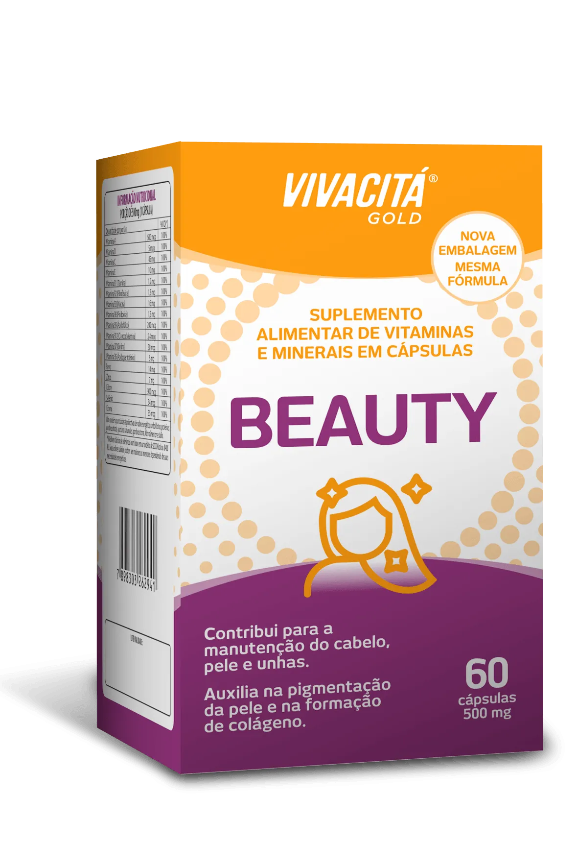 Beauty Vivacitá Gold 60 Cápsulas