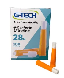Auto Lancetas G-tech 28g 100 Unidades