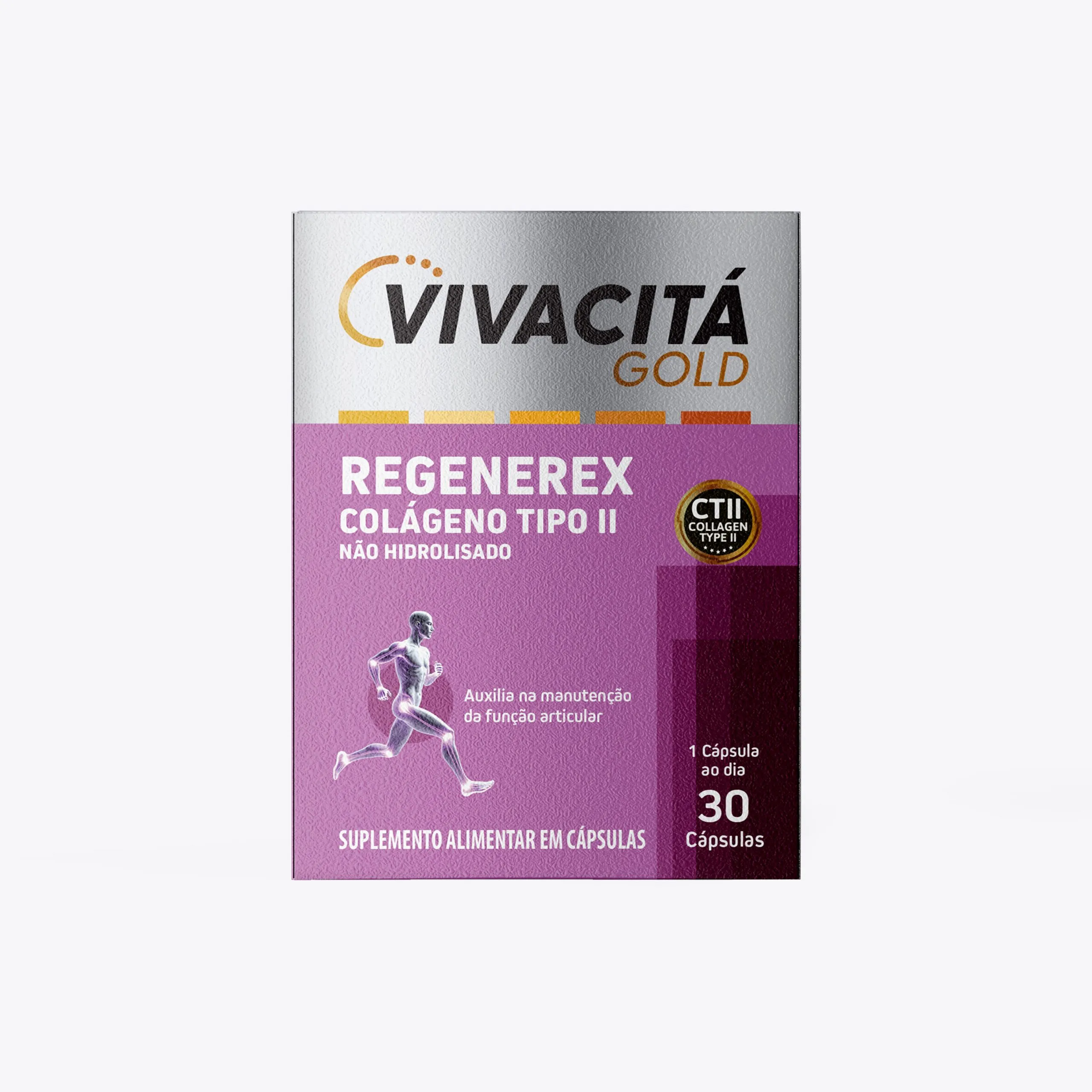 Colágeno Tipo Ii Regenerex Vivacita Gold 30 Cápsulas