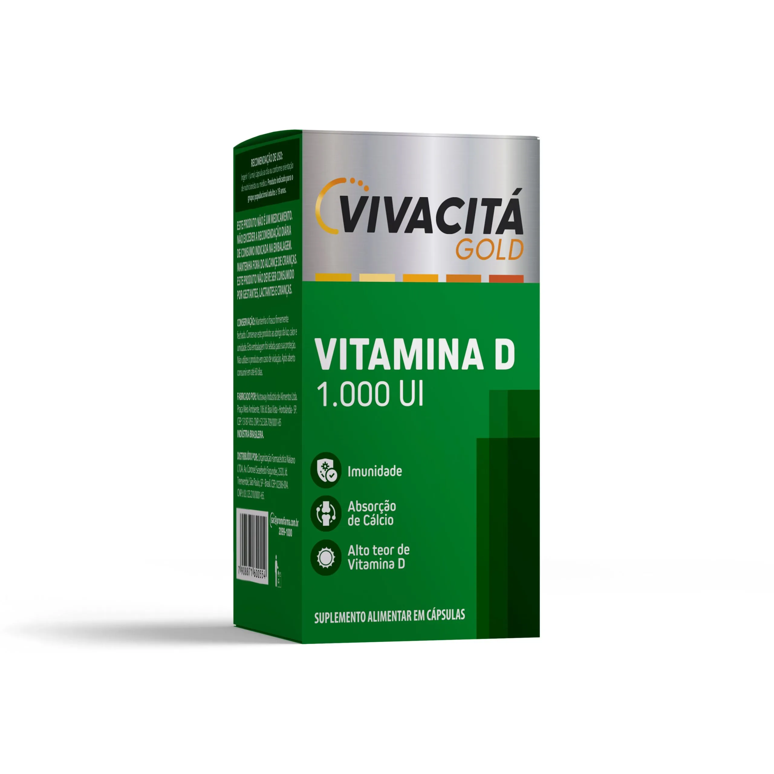Vivacitá Gold Vitamina D 1000ui 60 Cápsulas