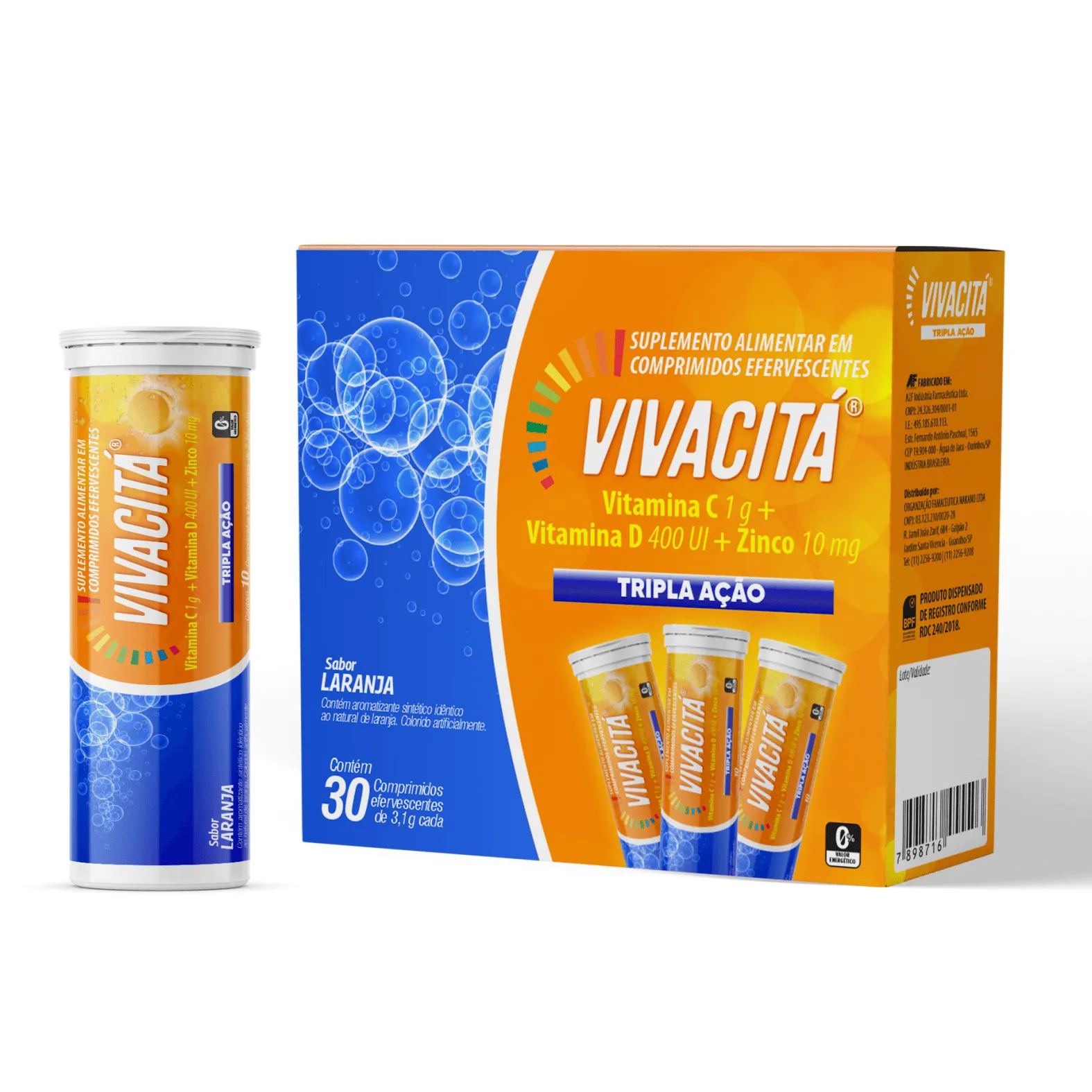 Vivacitá Gold Tripla Ação 30 Comprimidos Efervescente