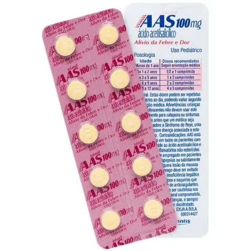 AAS Infantil 20x10 Comprimidos 100mg