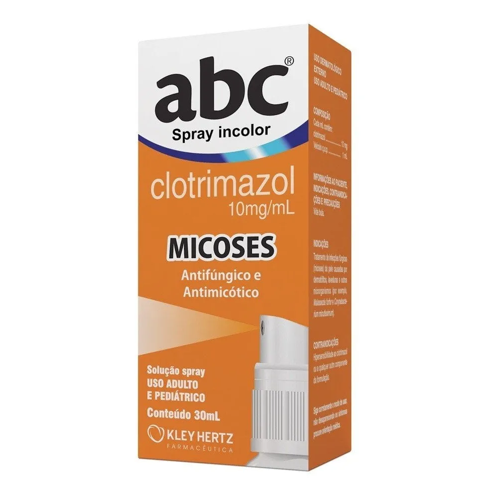 ABC 10mg/mL, caixa com 1 frasco spray com 30mL de solução de uso dermatológico