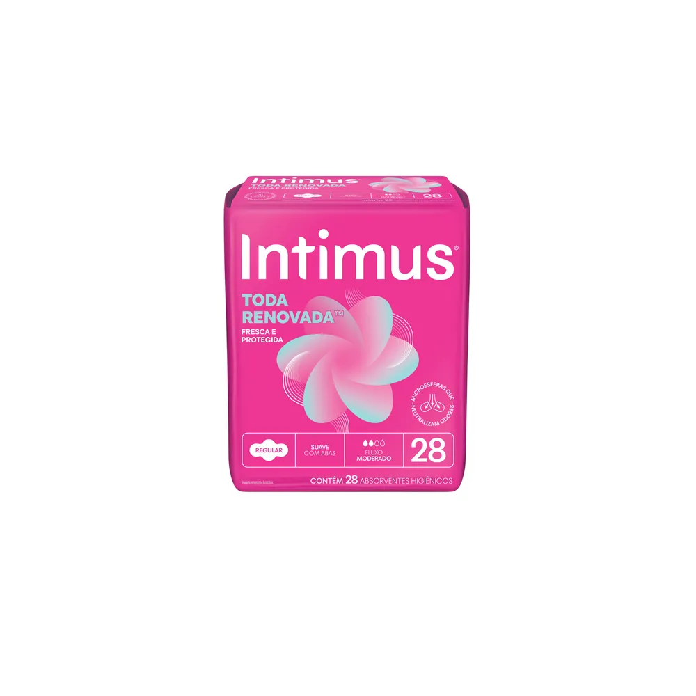 Absorvente Externo Intimus Antibacteriana com abas 28 Unidades