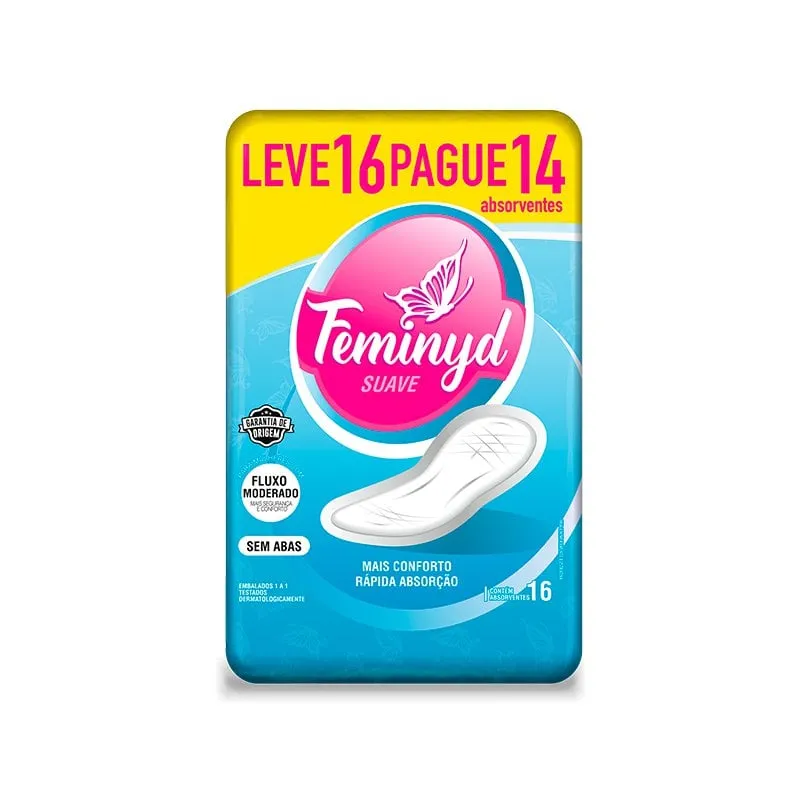 Absorvente Feminyd Suave Sem Abas Leve 16 Pague 14