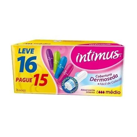 Absorvente Interno Intimus Médio Leve 16 Pague 15