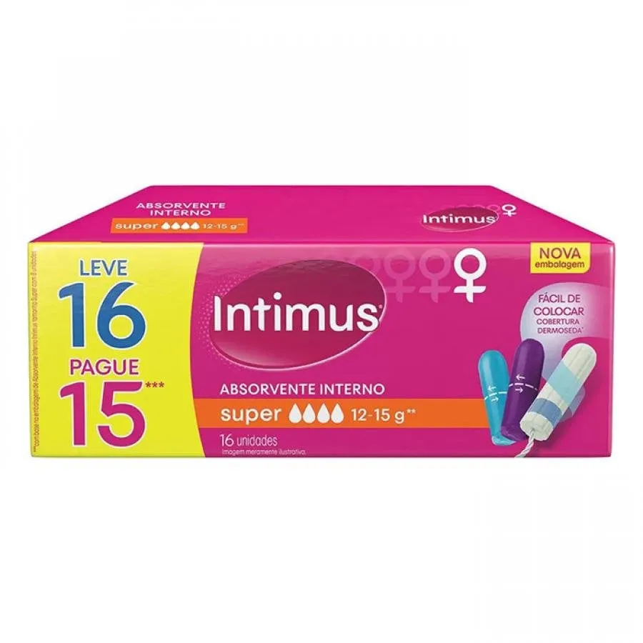 Absorvente Interno Intimus Super Leve 16 Pague 15