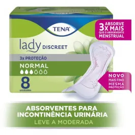 Absorvente Geriátrico Tena Lady Discreet Normal 8 Unidades