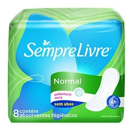 Absorvente Sempre Livre Especial Seca Normal Sem Abas 8Un