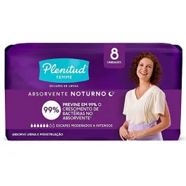 Absorvente Geriátrico Plenitud Femme Noturno 8 Unidades
