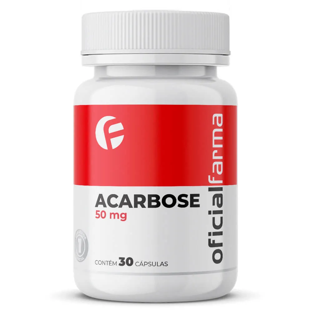 Acarbose (Auxilia na Resistência á Insulina) 50mg 30 Cápsulas
