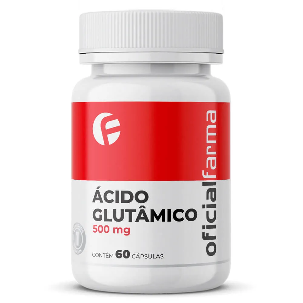 Ácido Glutâmico 500mg 60 Cápsulas
