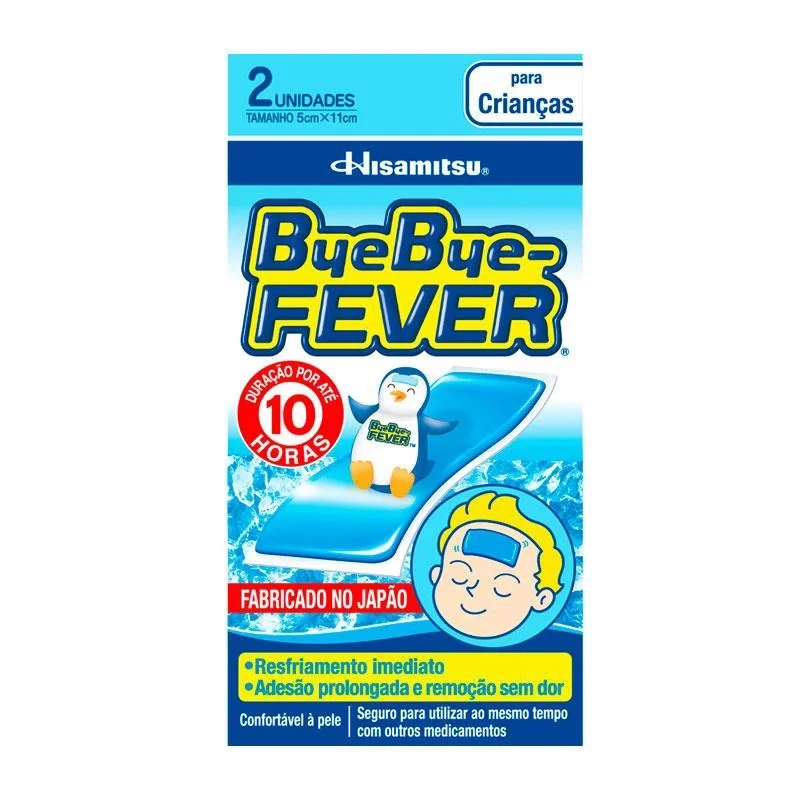 Adesivo para Alívio da Febre Bye Bye Fever para Crianças 2 Unidades