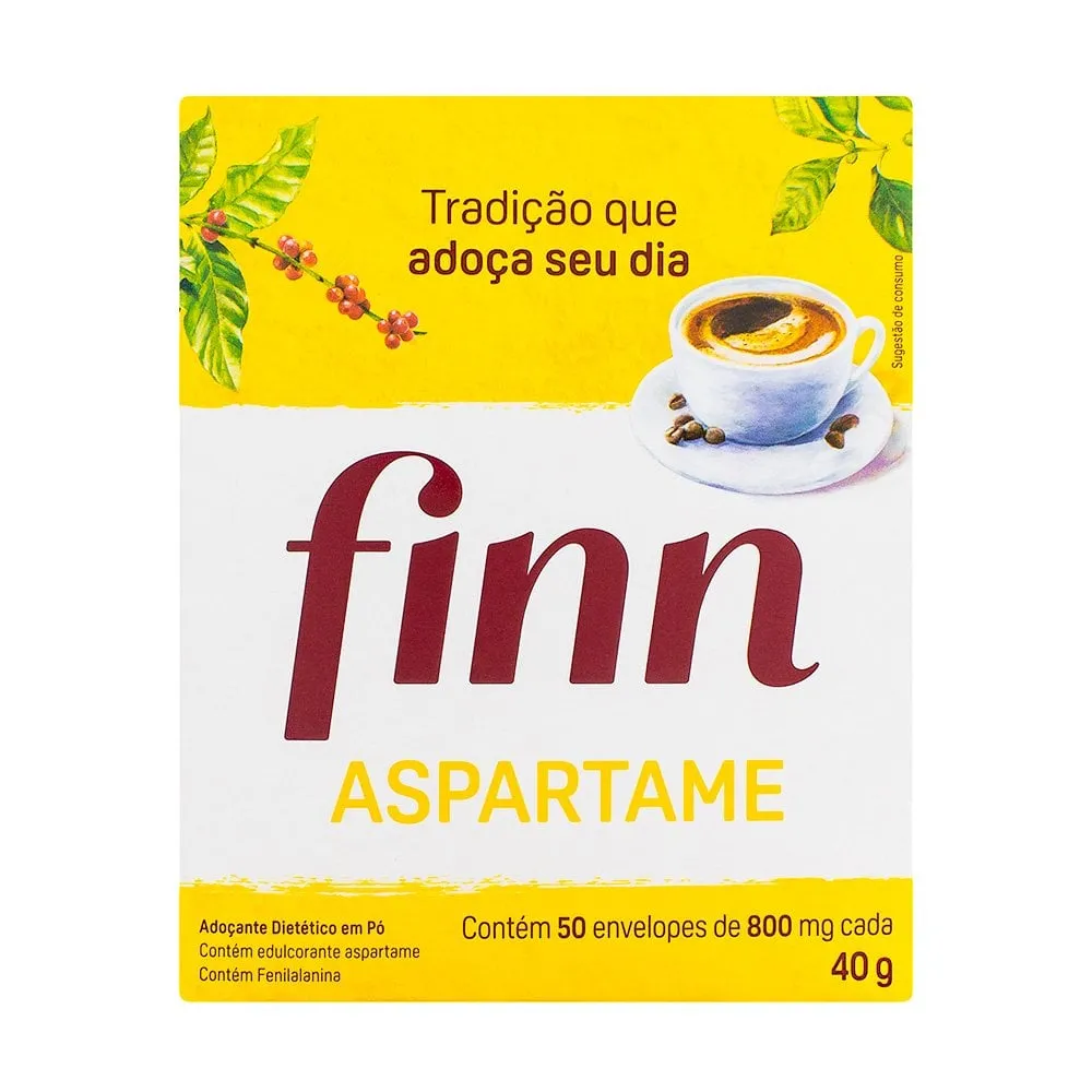 Adoçante Finn Aspartame Pó 50 Envelopes
