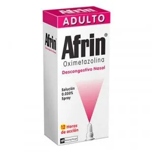 Afrin Solução Nasal 0,5mg/mL, caixa com 1 frasco spray com 30mL de solução de uso nasal (adulto)﻿
