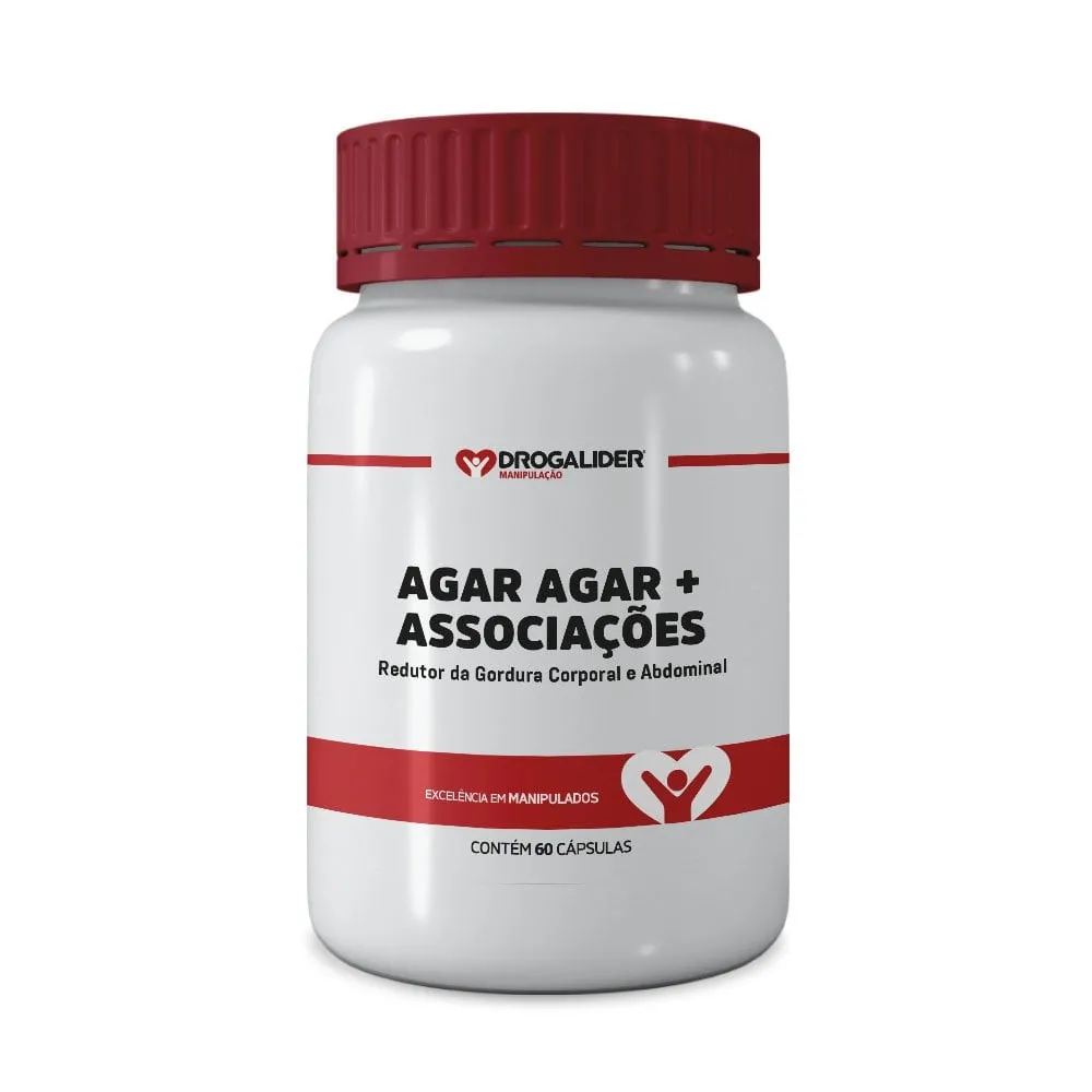 Agar Agar + Associações 60 cápsulas Composto Redutor da Gordura Corporal e Abdominal