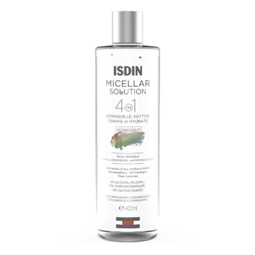 Água Micelar Isdin Micellar Solution 4 em 1 com 400ml