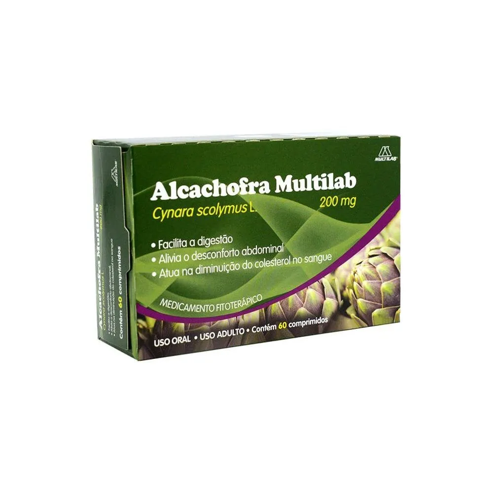 Alcachofra - Multilab 200mg, com 60 comprimidos