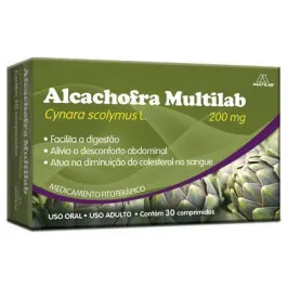 Alcachofra 200mg - 30 Comprimidos - Multilab