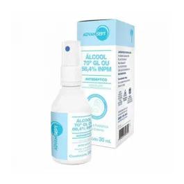 Álcool Líquido Spray 70% Antisséptico ADV Farma 30ml