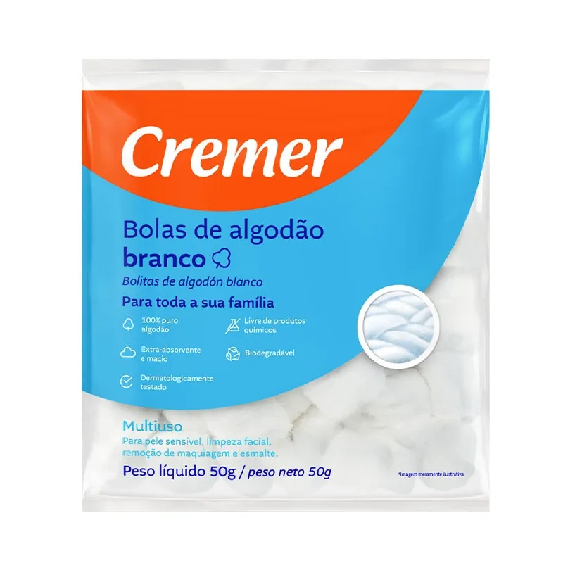 Algodão Em Bolas Cremer 50g