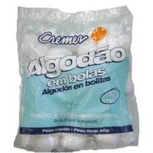 Algodão Bolas Cremer Com 50 Gramas