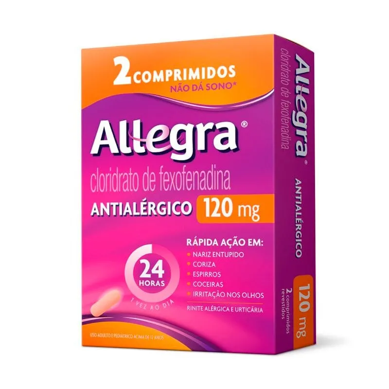 Allegra 120mg 2 Comprimidos Revestidos