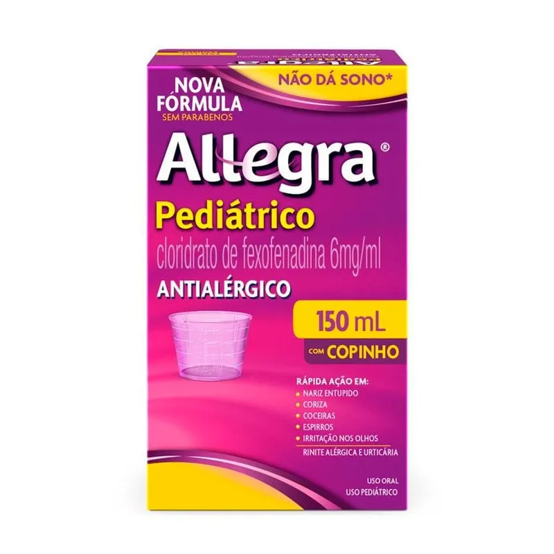 Allegra 6mg/ml Sabor Framboesa + Copo Dosador 150ml