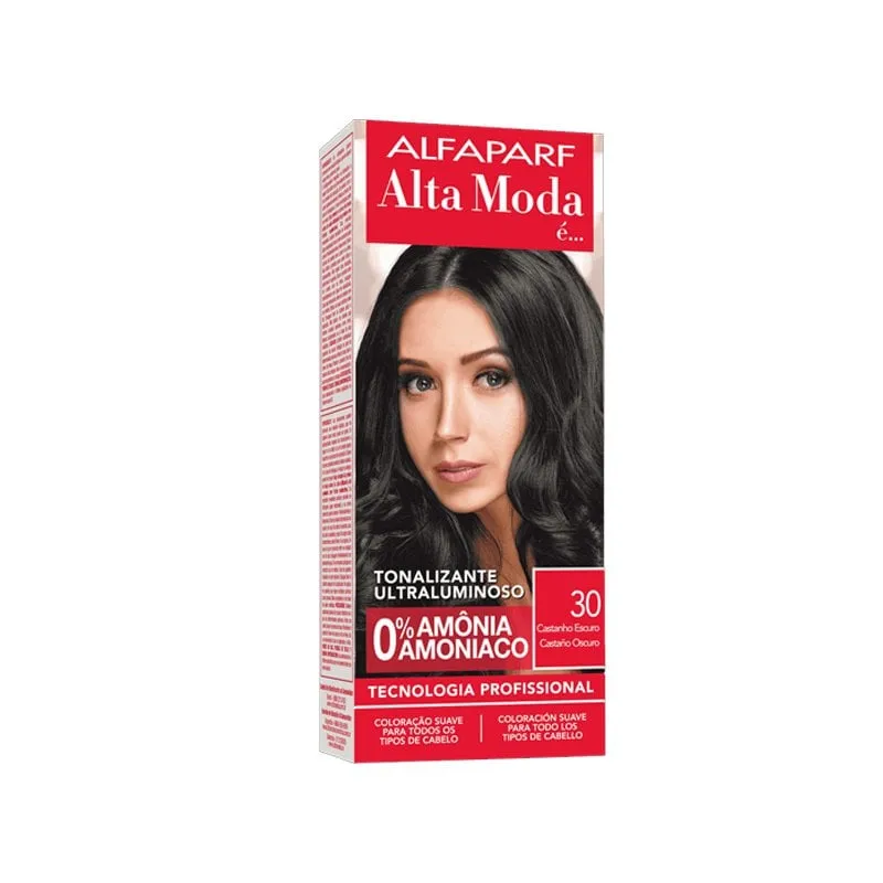 Tonalizante Sobre Ton Alfaparf Alta Moda Nº 30 Castanho Escuro