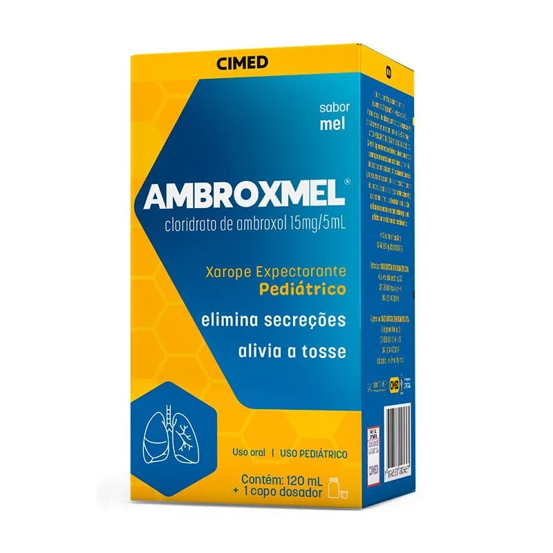 Ambroxmel 3mg/ml xarope frasco com 120ml pediátrico sabor mel