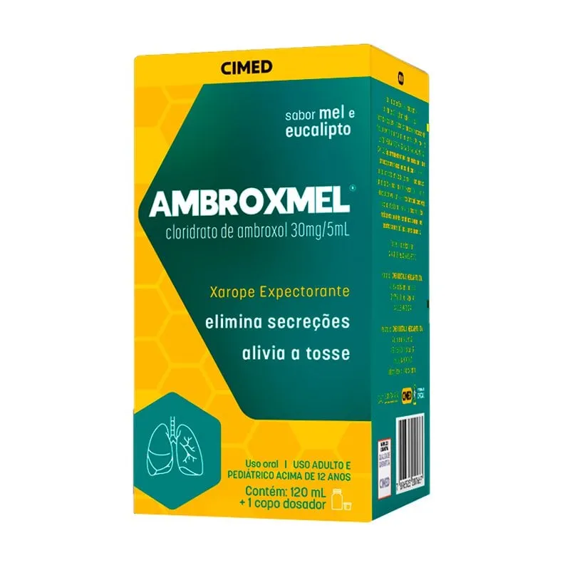 Ambroxmel 6mg/ml xarope frasco com 120ml adulto sabor mel/eucalipto