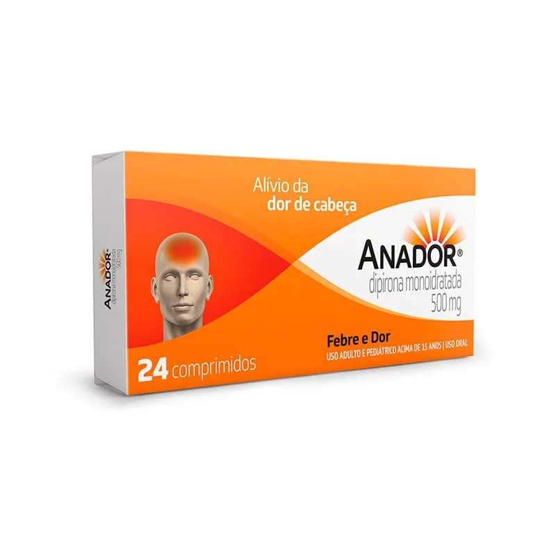 Anador 500mg, caixa com 24 comprimidos