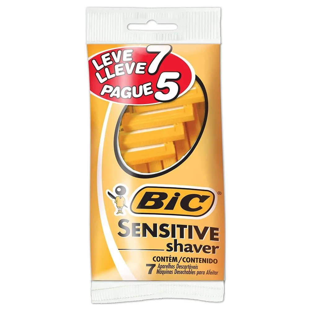 Aparelho de Barbear Sensitive Shaver Bic Leve 7 Pague 5