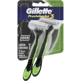 Aparelho de Barbear Gillette Prestobarba3 Body Sense 2 Unidades