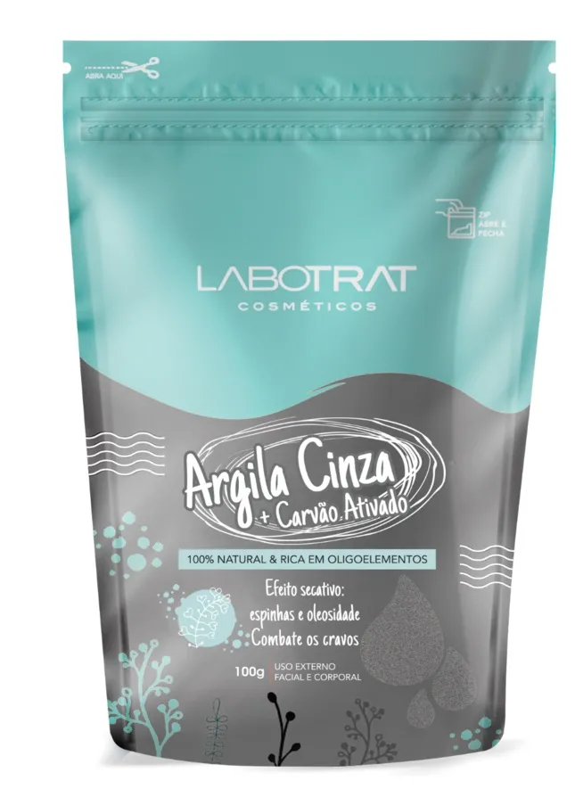Argila Labotrat Cinza com Carvão Ativado 100g