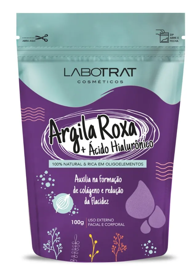 Argila Labotrat Roxa com Ácido Hialurônico 100g