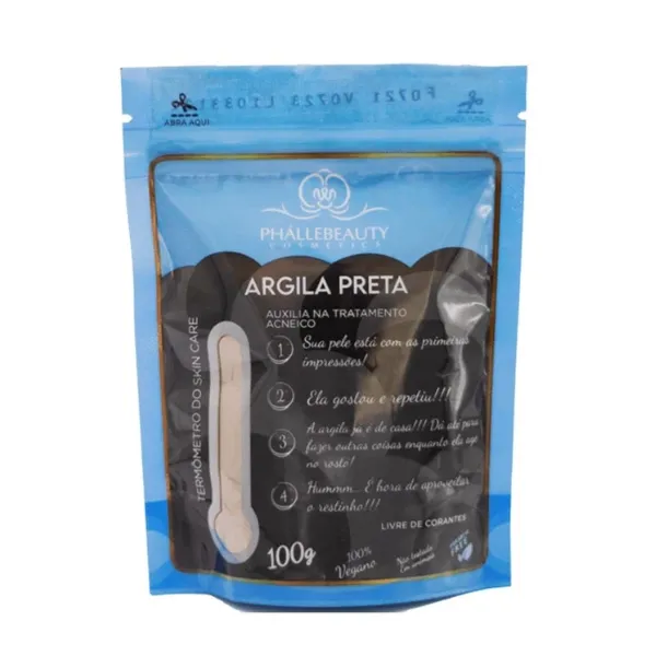 Argila Preta Vegana 100g PH534 Phallebeauty