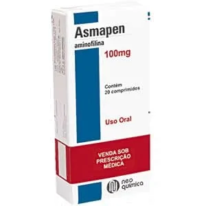 Asmapen 100mg, caixa com 20 comprimidos