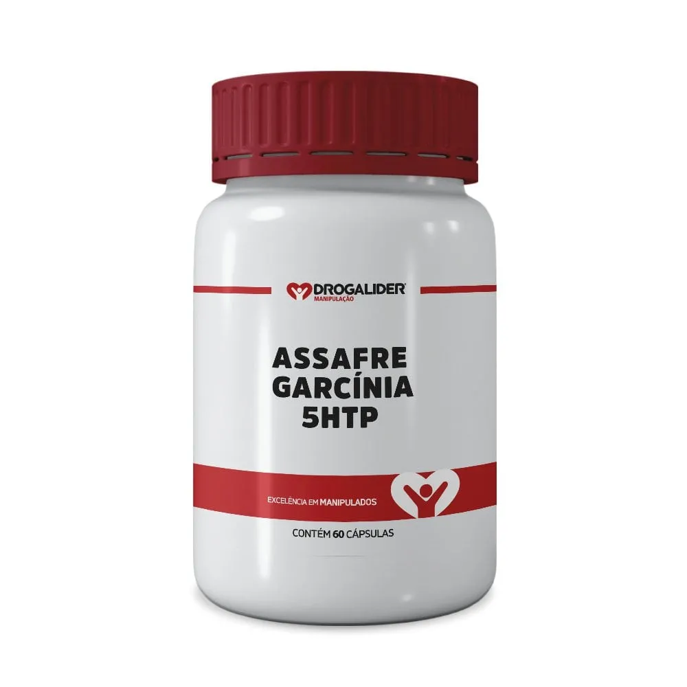 Assafre 110mg + Garcínia 250mg + 5HTP 60mg 60 cápsulas