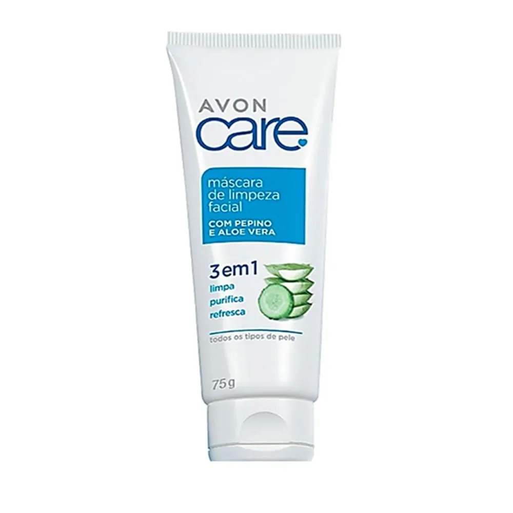 AVON CARE MÁSCARA DE LIMPEZA FACIAL PEPINO E ALOE VERA 90 G