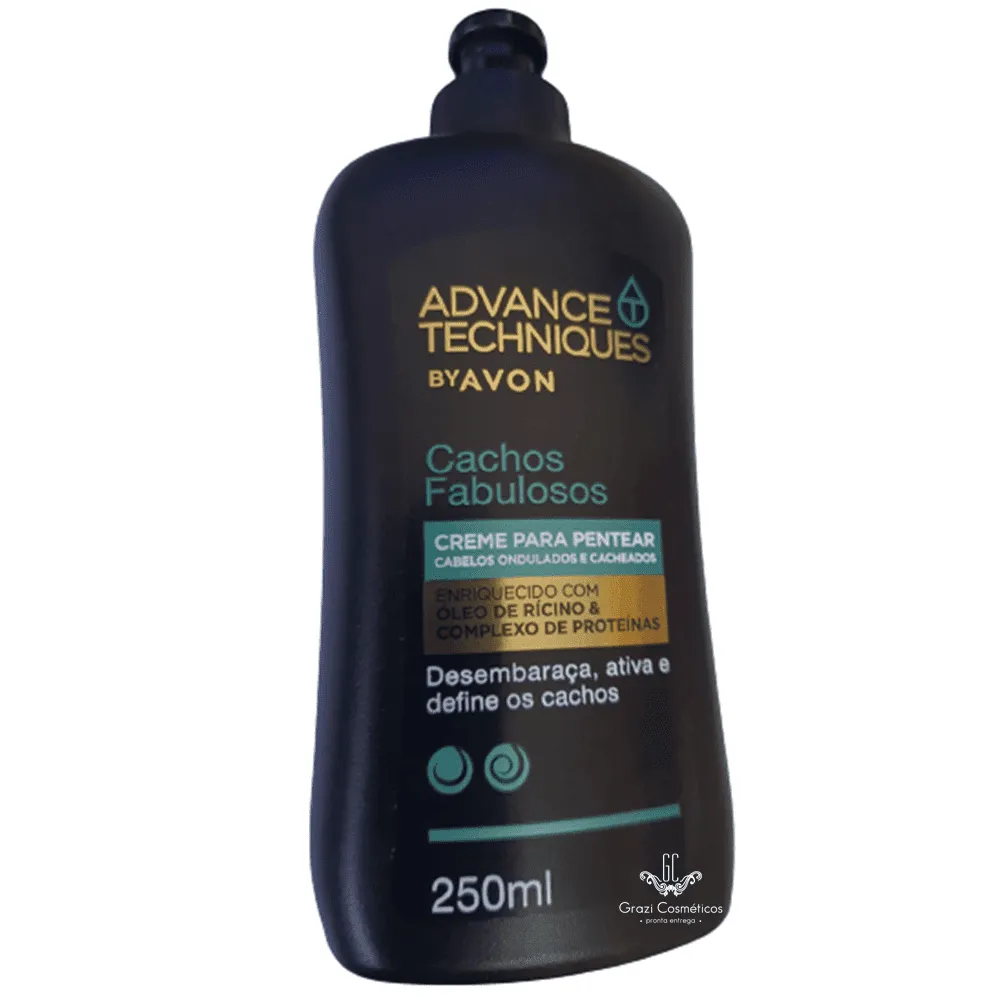 Avon Creme para Pentear Cachos Fabulosos Cabelos Ondulados e Cacheados Advance Techniques 250ml