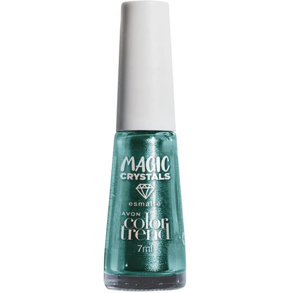 Avon Esmalte Color Trend Magic Crystals Cristal Verde 7 ml Cintilante