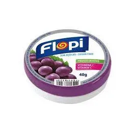 Bala Flopi Sabor Uva - Sem Açúcar 40g