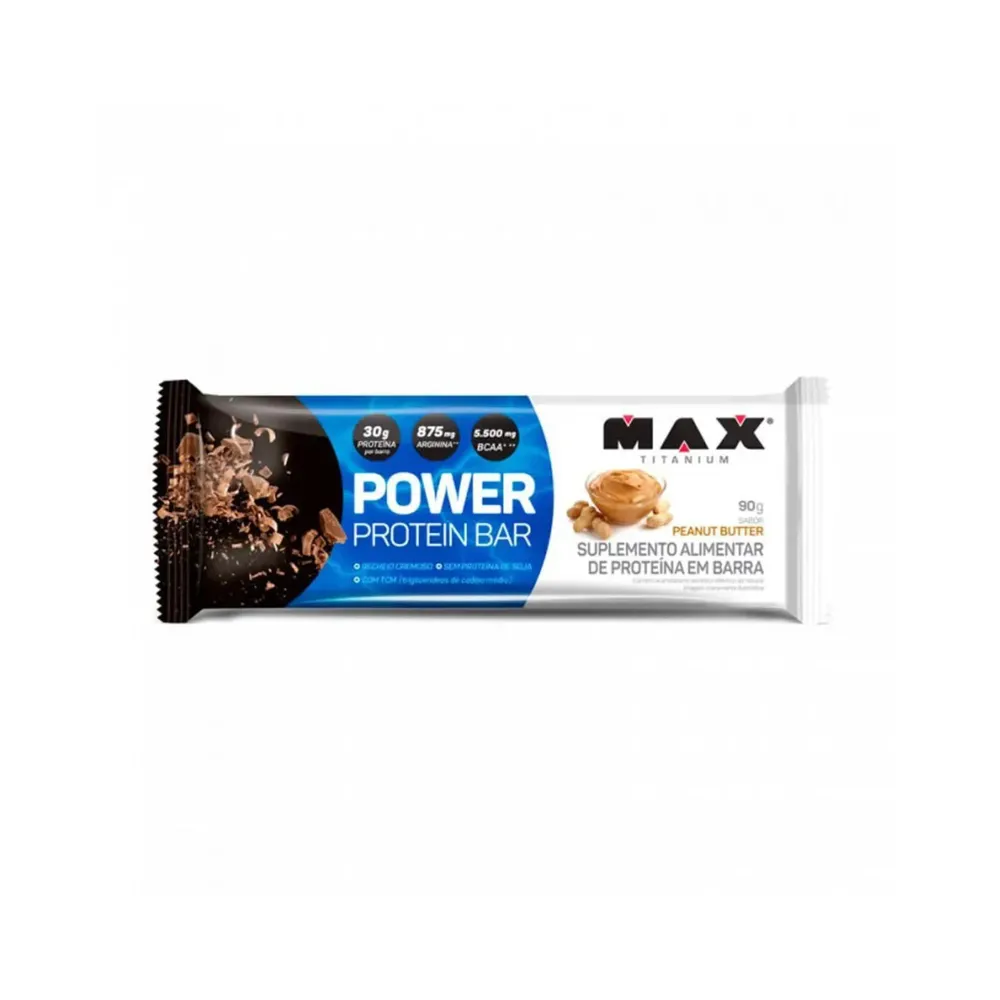 Barra de Proteína Max Titanium Power Protein Bar Penaut Butter 90g