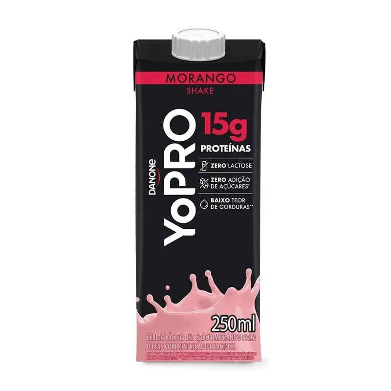 Bebida Láctea UHT Sabor Morango Zero Lactose YoPRO 250ml