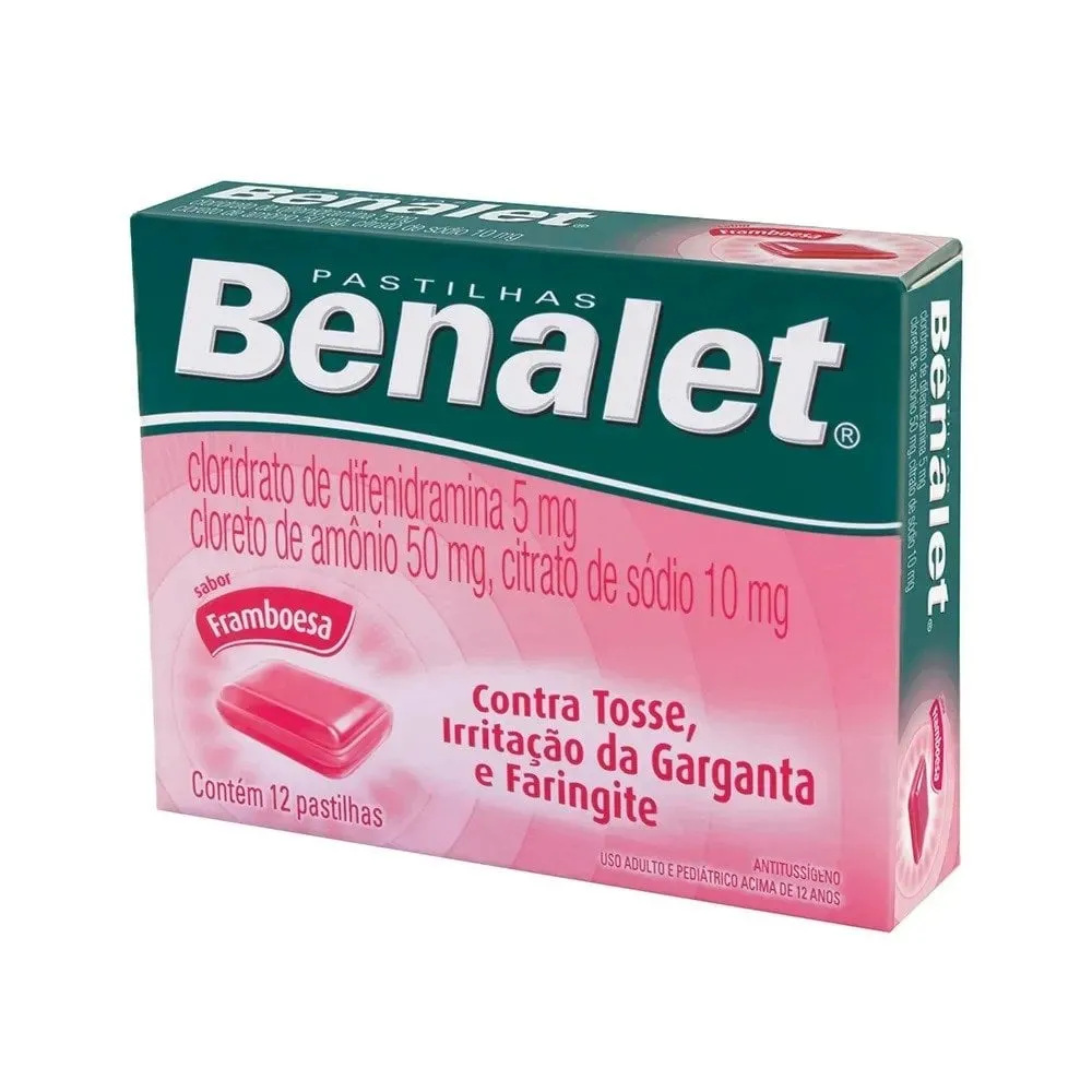 Benalet 12 pastilhas sabor framboesa