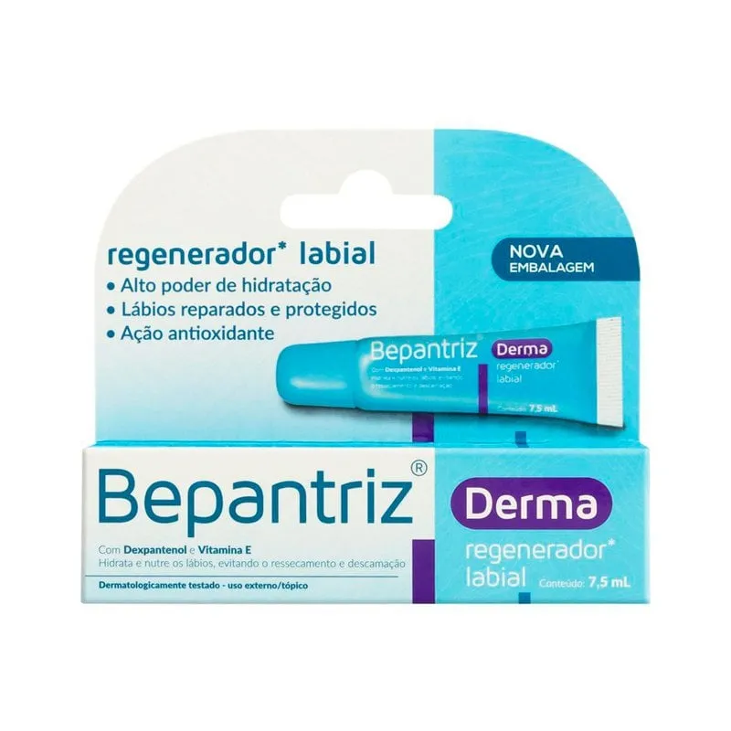 Bepantriz Derma Regenerador Labial com 7,5ml