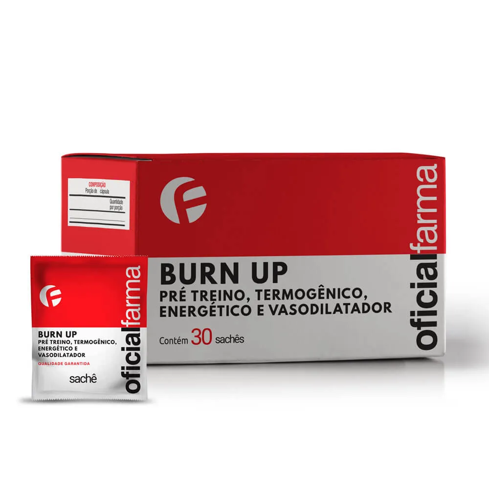 Burn Up - Pré treino, Termogênico, Energético e Vasodilatador 30 Sachês